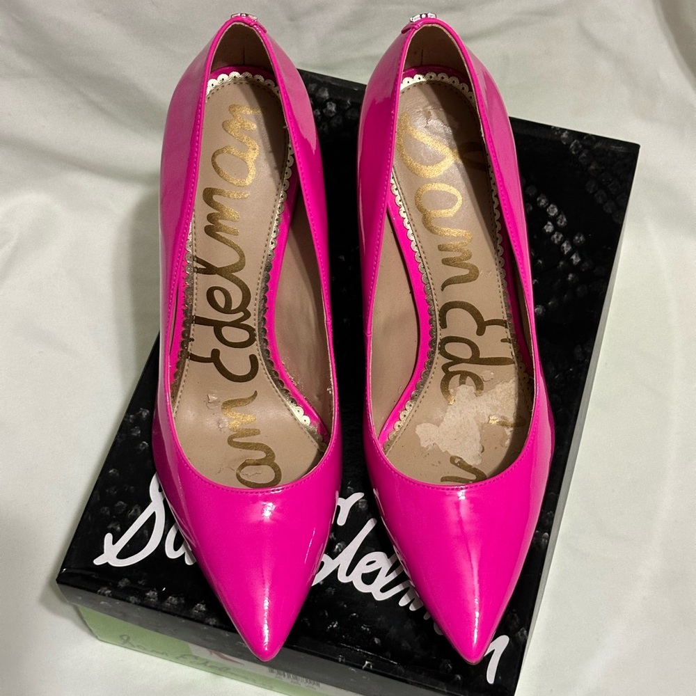 Sam Edelman Neon Fuchsia Heels - Picture 2 of 10